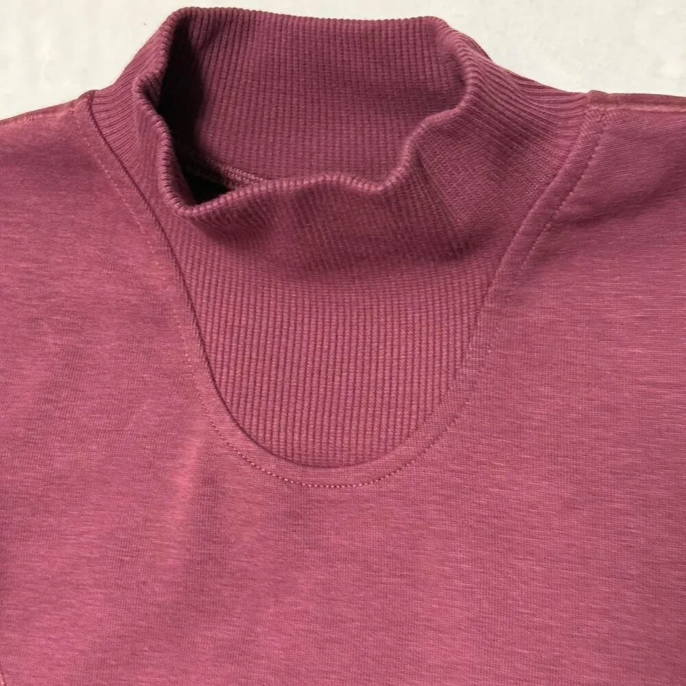 Adidas Sweatshirt Yoga Layering Top Women's Size XS Victory Crimson Cotton - Picture 2 of 8